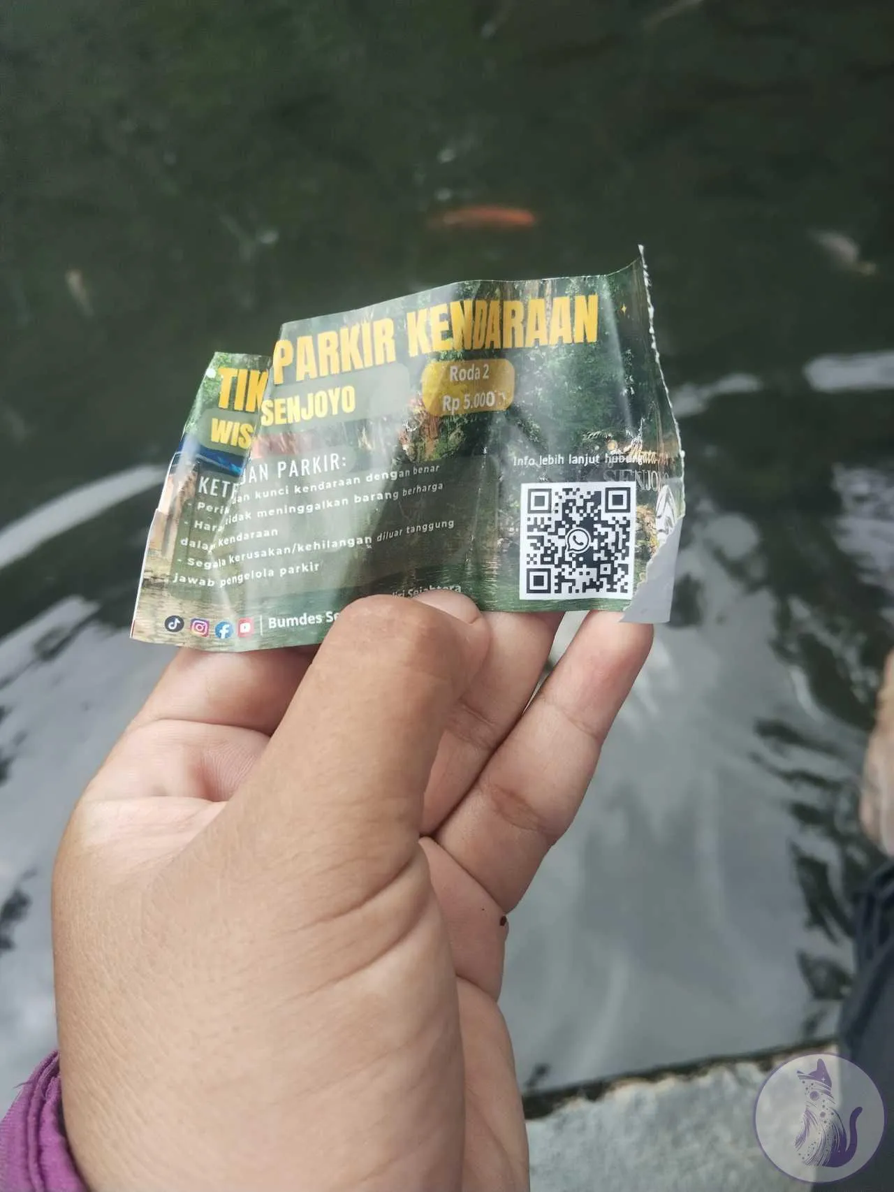 tiket parkir di senjoyo